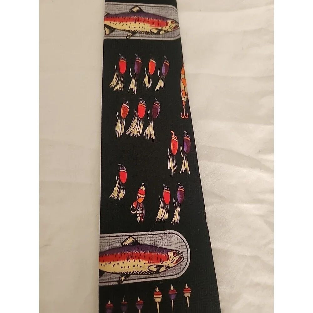 Fun Vintage Fishing Theme Tie